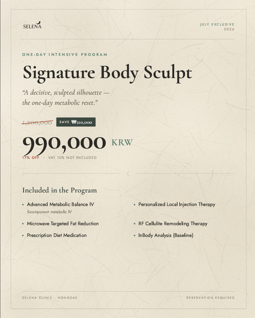 ONE-DAY INTENSIVE PROGRAM Signature Body Sculpt