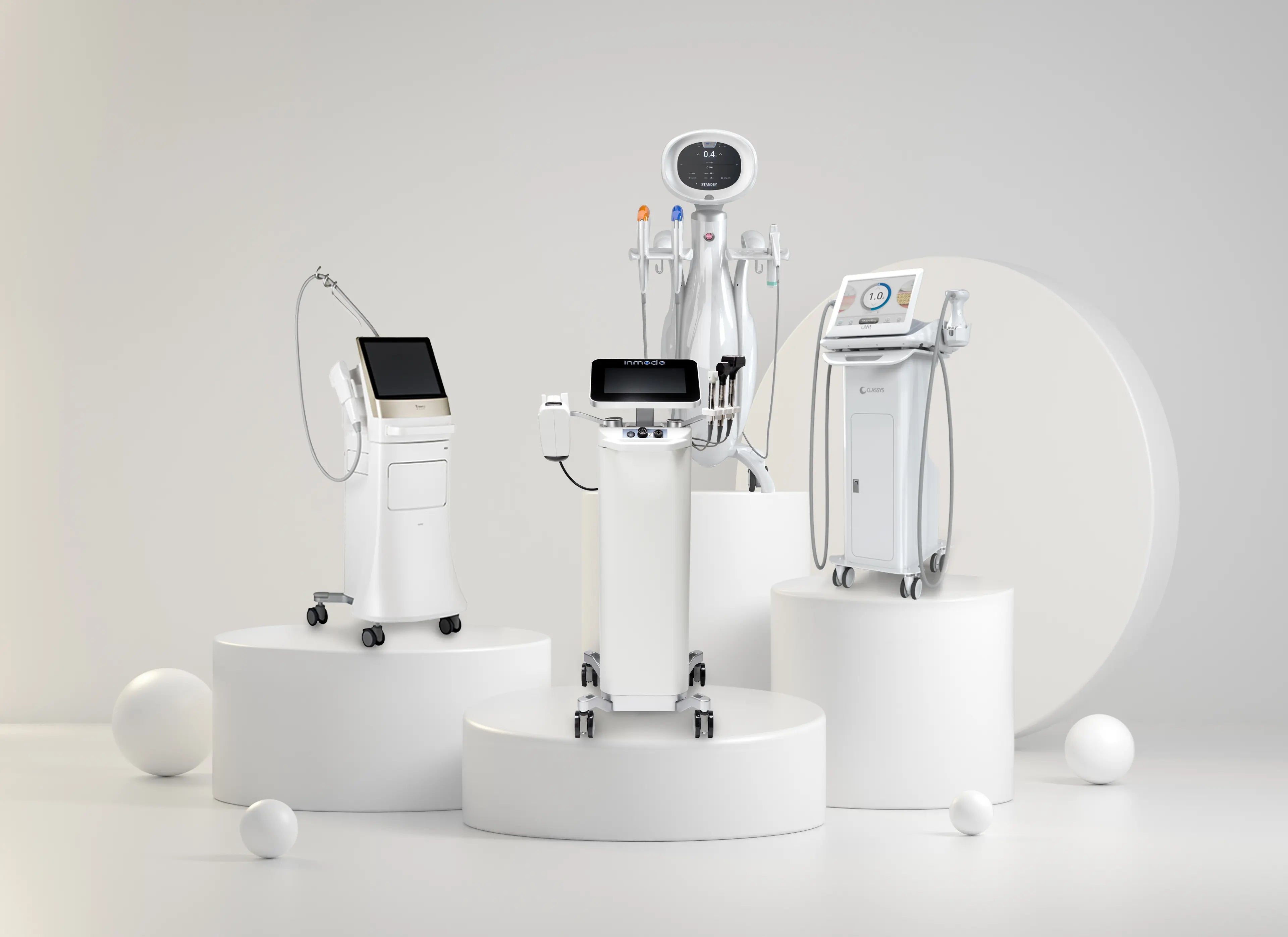 Night view of a city skyline with illuminated buildings