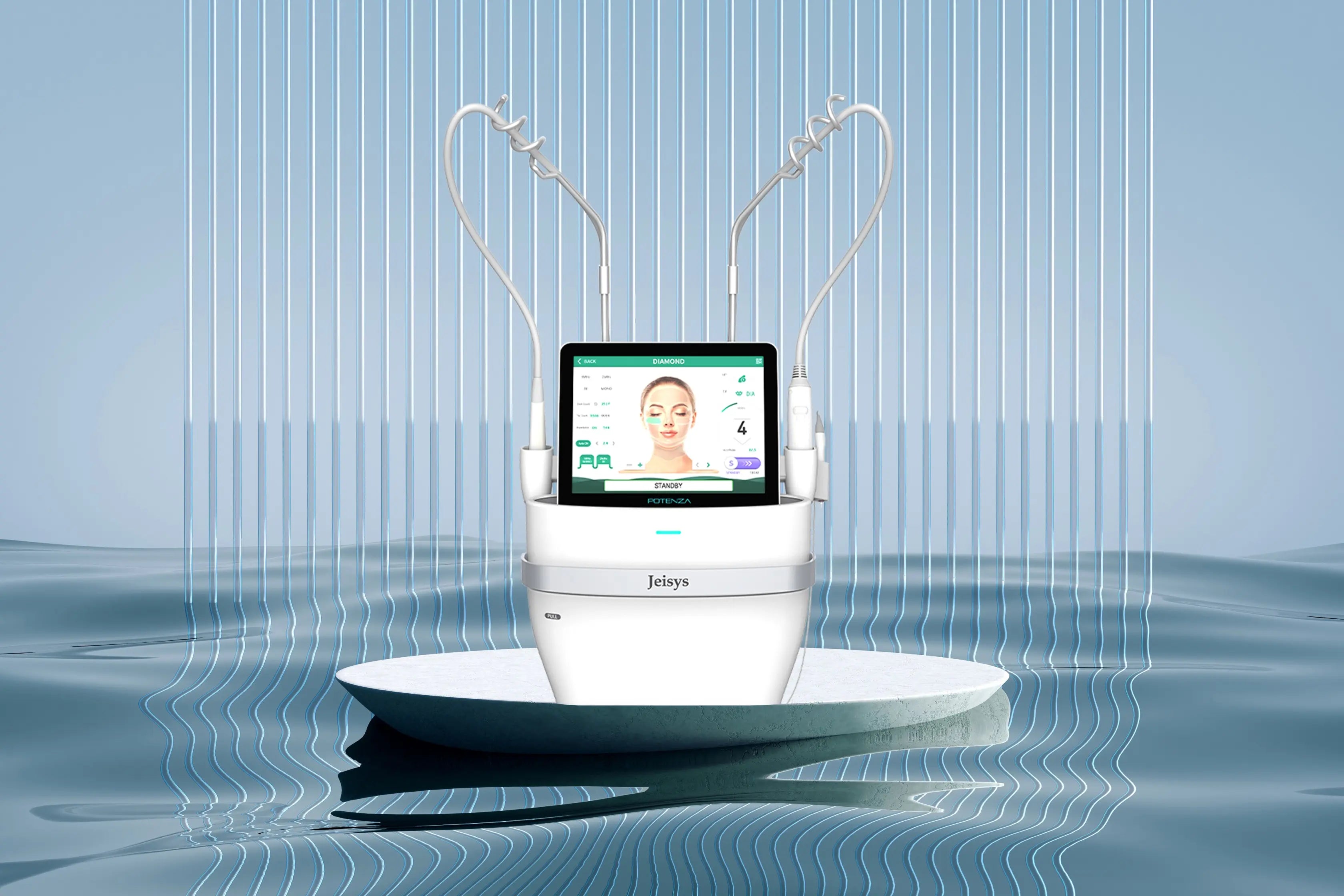 Night view of a city skyline with illuminated buildings