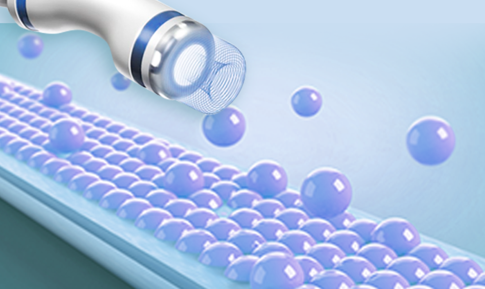 Microscopic view of a virus particle